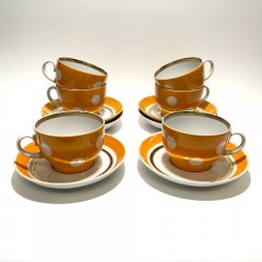 Чайные пары "Оранжевый горошек"